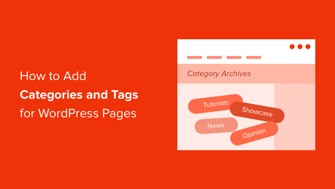 add categories and tags for wordpress pages og