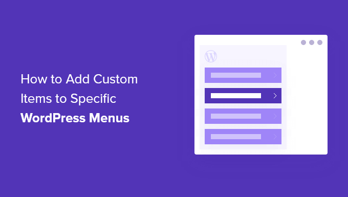 add custom items to specific wordpress menu og