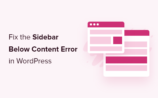 fix the sidebar below content error in wordpress og