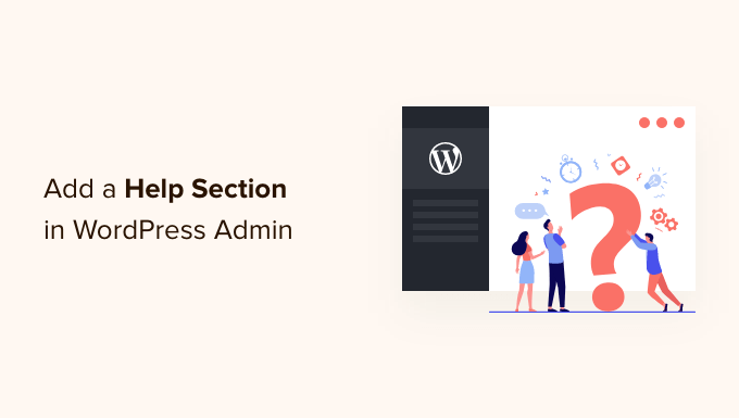 how to add a help resource section in wordpress admin