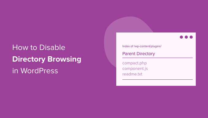 how to disable directory browsing in wordpress og