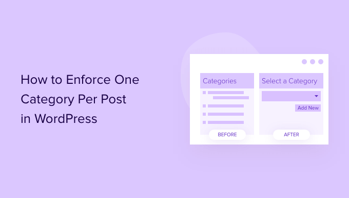 how to enforce one category per post in wordpress og