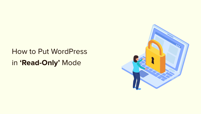 put your website in read only stat in wordpress og